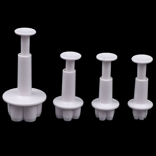 4Pcs Plum Flower Fondant Cake Cutter Plunger Cookie Mold Decorating Candy Mo_bf - Picture 8 of 12