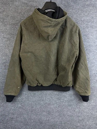 Vintage 90s Dickies Faded Green Distressed Work Jacket Carhartt Style Workwear M image 4
