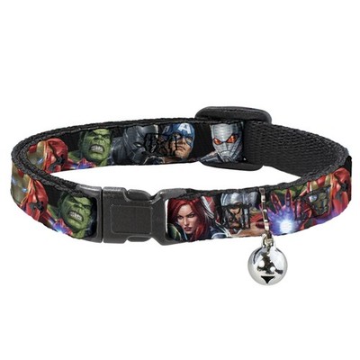 MARVEL AVENGERS Cat Collar Breakaway with Bell 7-Vivid Avengers Action Poses NAR