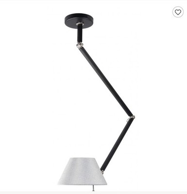 Highlight Deckenleuchte Castro Schwarz Nickel E27 Mit Schirm P6583.01