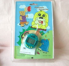90s DINO DINOSAUR MANUAL CARD VIRTUAL CYBER PET POCKET KEYCHAIN GAME READ PLZ