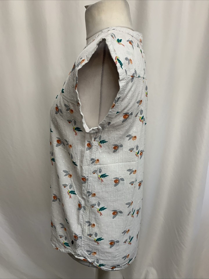 White Stuff Orange Blossom Tunic Sleeveless Top White Women's UK14