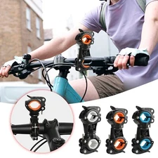 Bike Torch Clamps Adjustable Bicycles Flashlight Mount Bracket for Outdoor