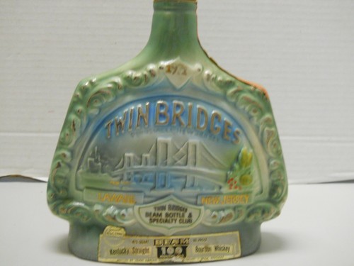 Jim Beam Delaware Memorial Bridge to New Jersey Twin Bridges 1971 Decanter Empty - Bild 3 von 10