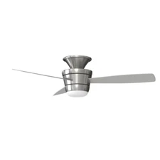 Harbor Breeze Mazon 44-in Brushed Nickel Flush Mount Indoor Ceiling