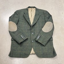 Faconnable Mens Vtg Size L Pure Lambswool Blazer Sport Coat Olivine Portugal