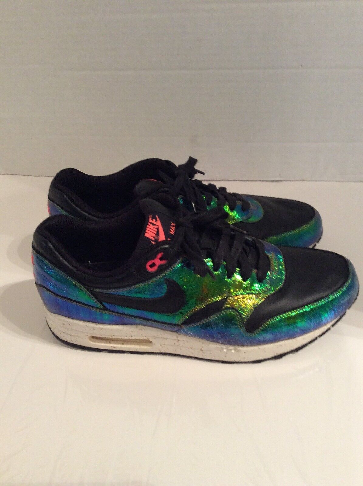 Nike Air Max Holographic Men’s 10.5 Black / Green… - image 5