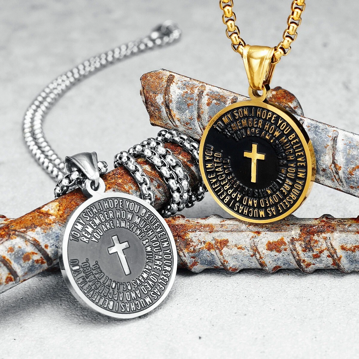 Cross necklace with scripture hotsell inside