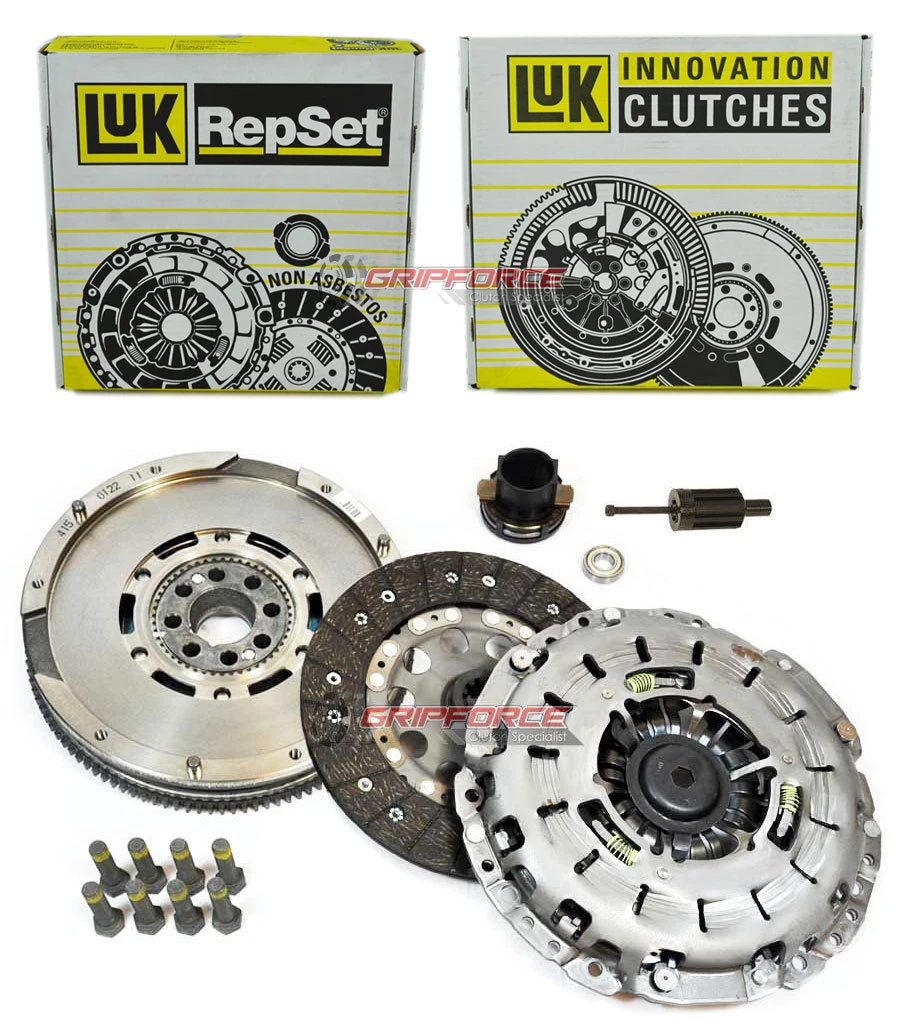 LuK Clutch Kit 03041DMF019 &ndash; Germany OE Spec or Performance/Custom: OE Spec Bundle Listing: Yes Interchange Part Number: SACHS K70281-01 Surface Finish: ORGANIC; DUAL MASS FLYWHEEL Manufacturer Part Number: 03041DMF019 Brand: LuK