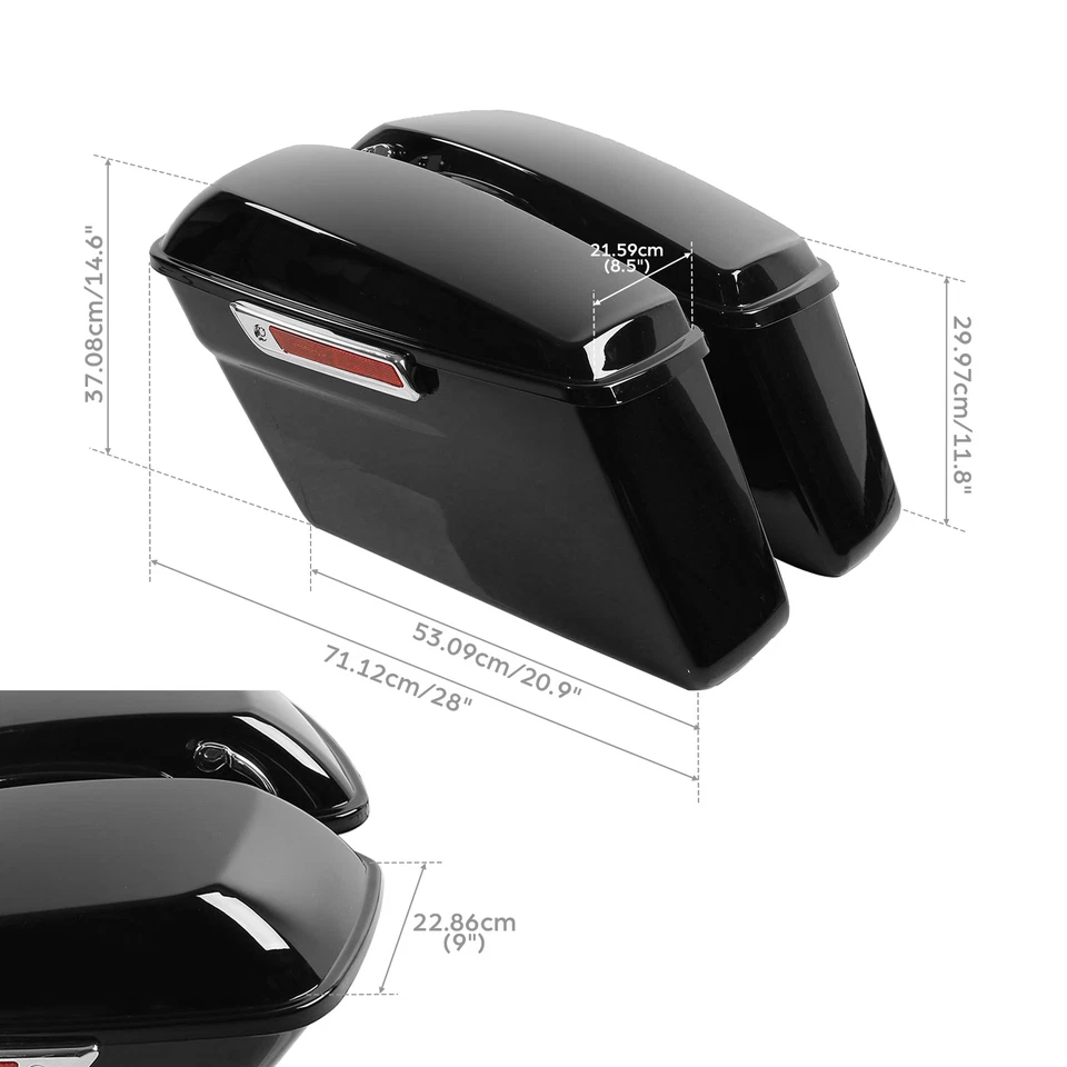 Alforjas rígidas alforjas y soporte de conversión para Harley Softail Heritage Foto 3 de 4