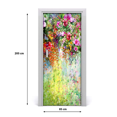 Autocollant Mural Décoratif Tulup - Motif « Les Plumes Et Les Fleurs » - 85x205 Cm - Neuf, Repositionnable