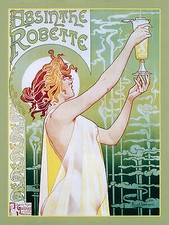 Absinthe Robette Henri Privat Livemont Jugendstil Werbeplakat Plakate A3 391