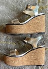 JIMMY CHOO⚡36EU/6US ”Nylah” Metallic silver cork platform crystal buckle sandal — photo 3