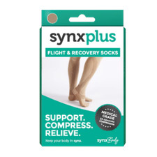 Synxplus Flight & Recovery Socks 1 Pair Beige Small