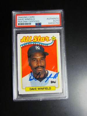 1989 Topps Dave Winfield Signed Baseball Card PSA Encapsulated | eBay