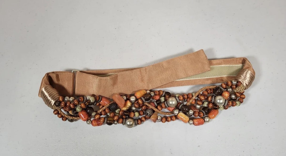 Carolyn Tanner Vintage Braided Bead Belt | eBay