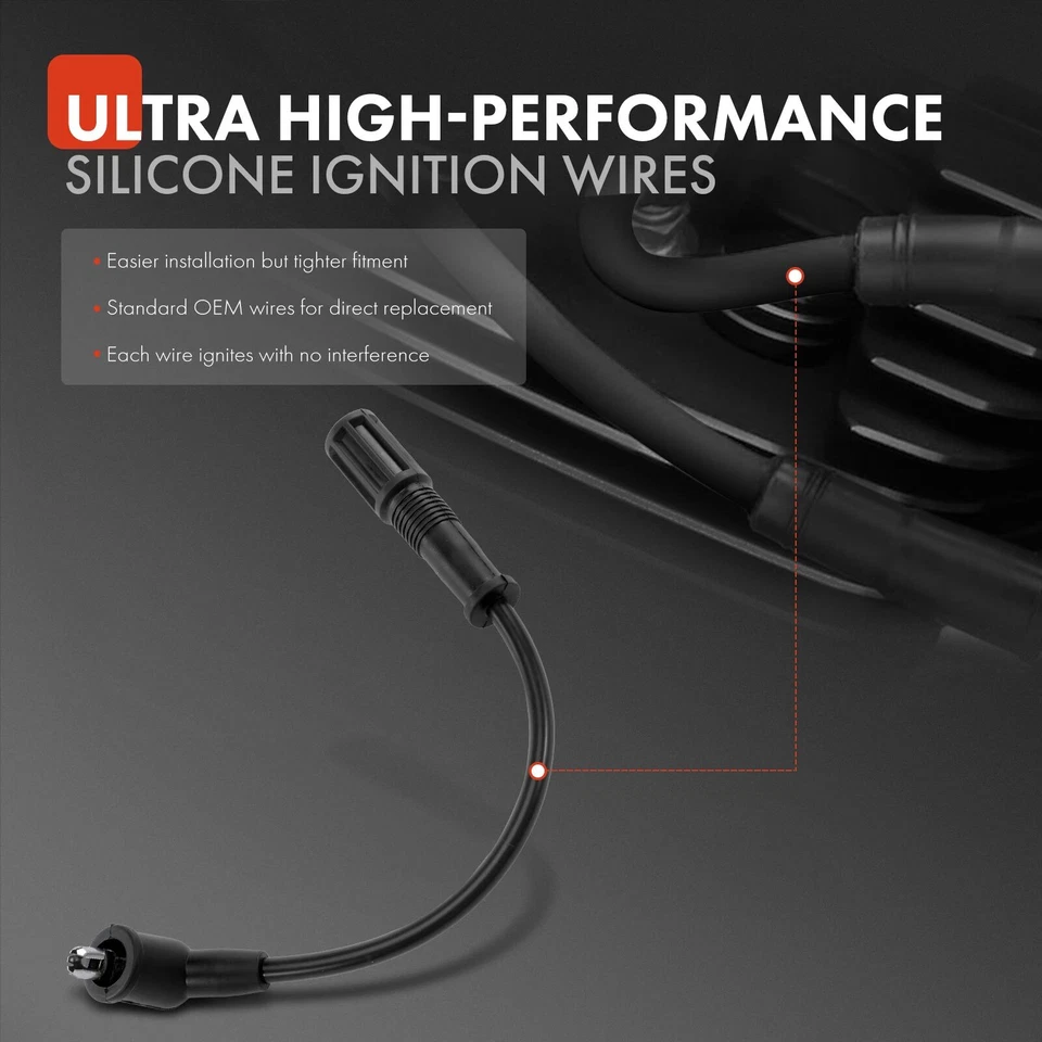 Juegos de cables de bujía 14 piezas para Jaguar XJ12 1989-1996 XJS 1989-1995 XJRS 1993 8 mm Foto 3 de 4