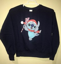 XS Disney DIY Lilo Stitch Blue Ugly Xmas Christmas Holiday Sweater Unisex NEW