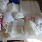 Lot Sewing Lace Trim Vtg White & other colors Lot 6" to 2" wide ribbon, glitter