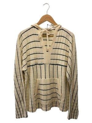 nknit stripe KNIT towel hoodie