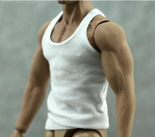 1/6 Male Tank Top Underwear White For 12" Hot Toys PHICEN Figure ☆SHIP FROM USA☆ - Picture 3 of 4
