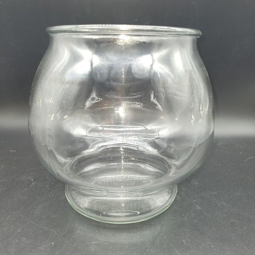 Footed Fish Bowl 8” Diameter 8" Tall 6.5" Mouth Clear