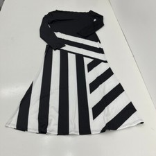 Shein Black Striped Long Sleeve Off The Shoulder Maxi Dress Women's Size XS NEW