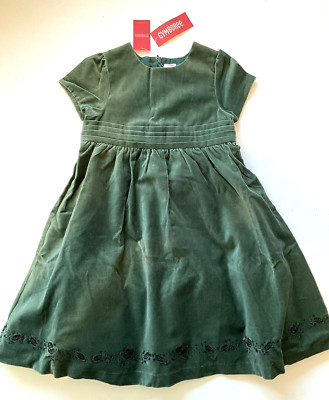 Vintage 2007 NWT Gymboree HOLIDAY CLASSICS Green Beaded Velveteen Dress ...