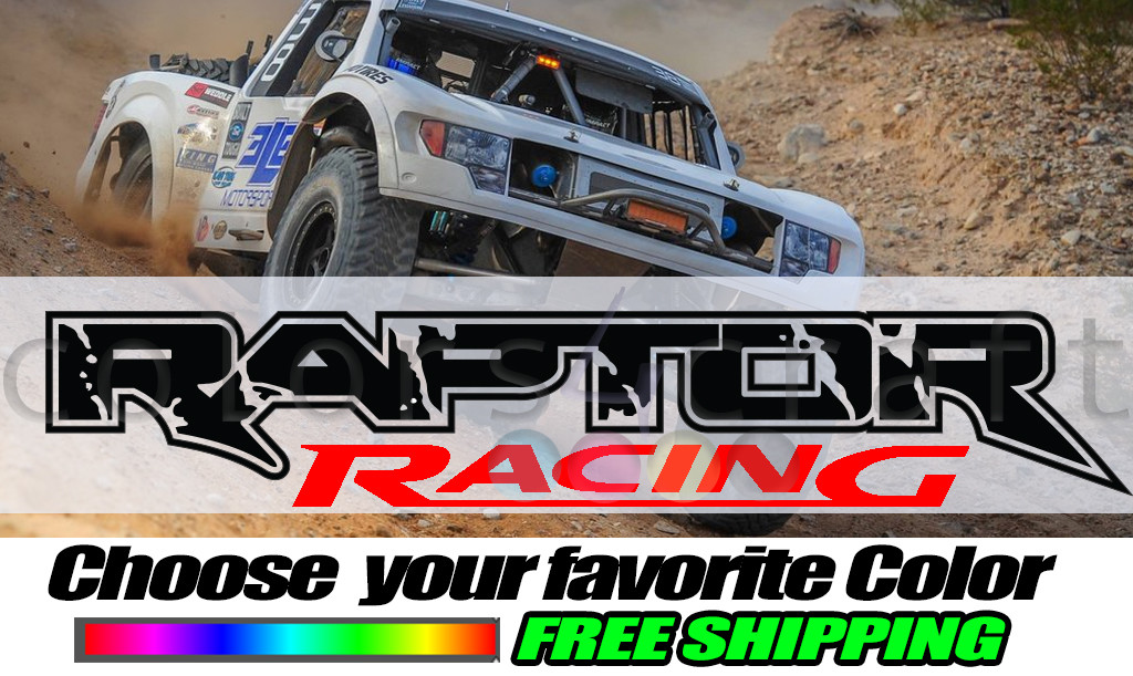 2X Ford Raptor Racing Sticker Decal Graphics Decals Custom Car SUV Pickup Ford 