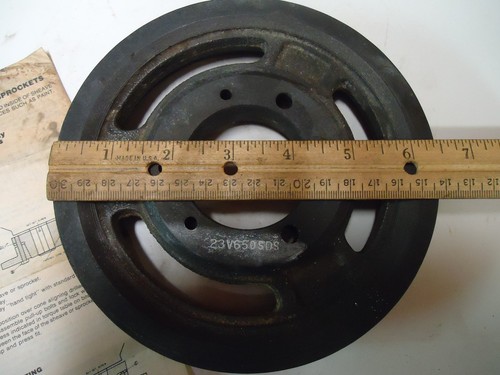 Sheave 23V650SDS 2 scanalature "Nuove" sconosciute Mfg.  - Foto 2 di 9
