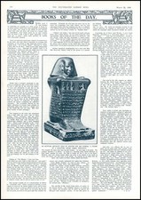1930 ANTIQUE PRINT ANTIQUITIES EGYPTIAN WERTEHUTI SCRIBE (297)