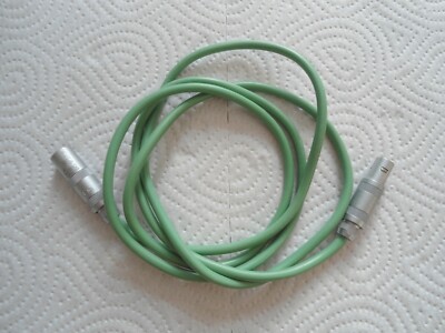 grünes Kabel mit 2 Lemo Stecker 2-polig EEX EB 18, Länge ca. 108 cm, Labor