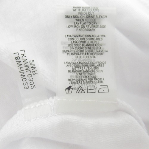 Karl Lagerfeld T-shirt UK Medium White Short Sleeve Top Designer Logo Cotton - Picture 20 of 24