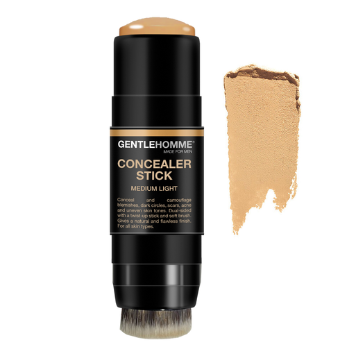 Corrector de maquillaje para hombre palo y cepillo para camuflar manchas, acné en la piel facial - Imagen 7 de 12