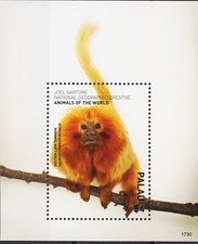 Palau 2017 Golden Lion Tamarin Monkey Animals Nature Wildlife Conservation MNH