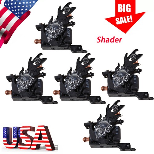 5 Stück Tattoo Coils Maschine 10 Wickel zum Tätowieren Shader leicht 402-D schwarz