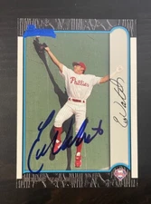 1999 Bowman #113 Eric Valent Philadelphia Phillies Signed Card Autographed