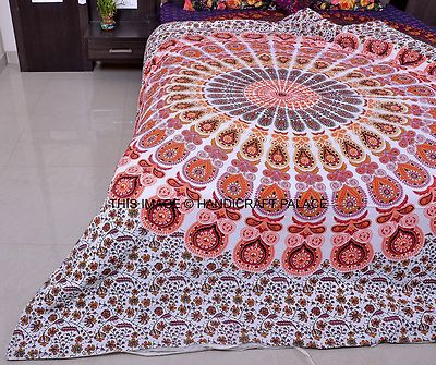 Hippie Mandala Duvet Cover Indian Ethnic Bedding Blanket Queen Quilt Set Decor