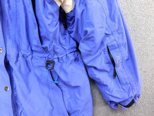 Womens Vintage Roffe Ski Jacket Winter Hooded Waterproof Breathable~Size 12 Blue - Picture 5 of 22