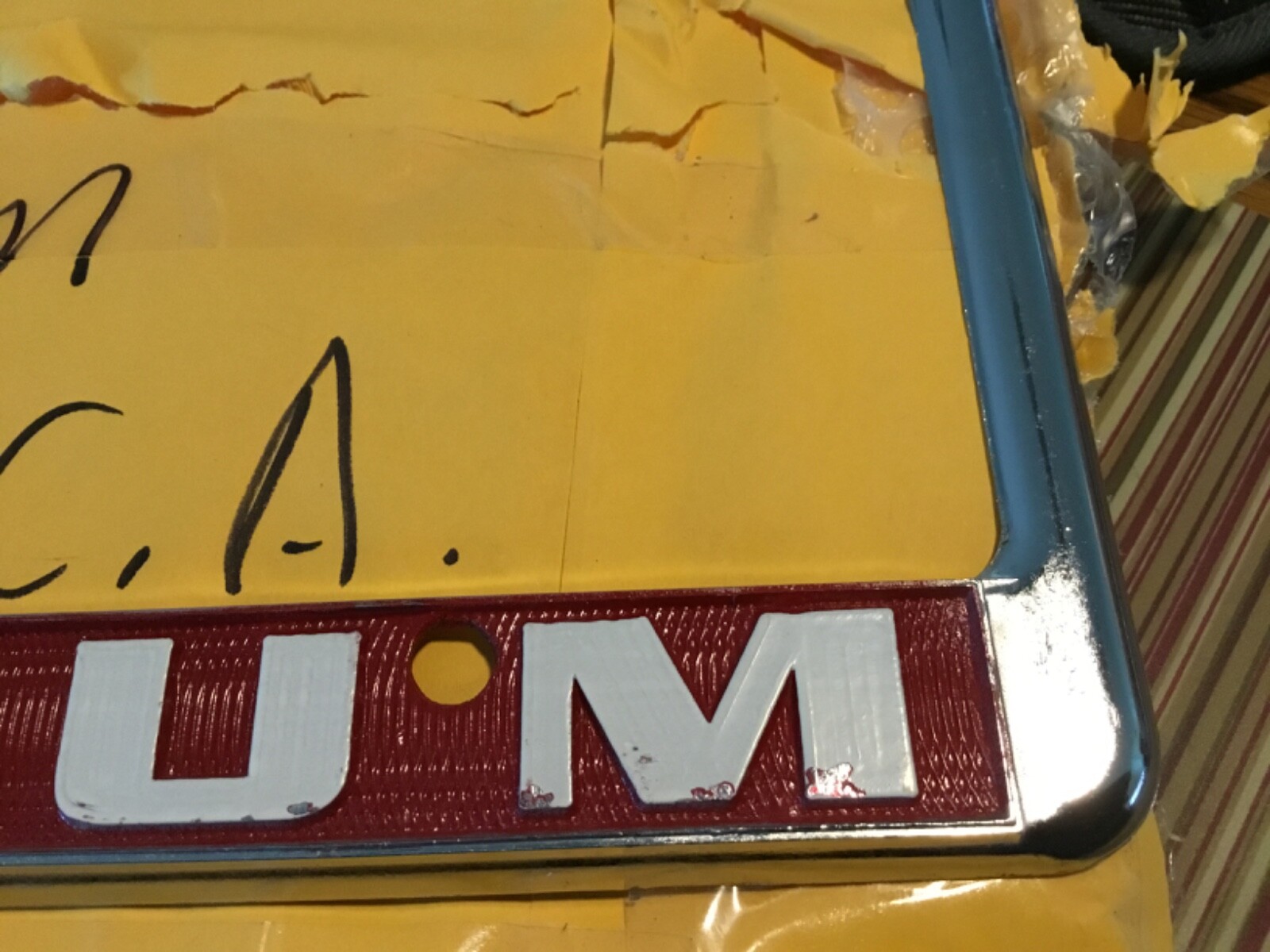 Stadium Pontiac vintage dealership license plate frame Anaheim