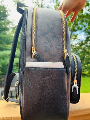 Coach Women's Large Court Backpack in Signature Canvas - Brown