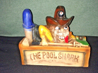1991 Shade Tree Collections THE POOL SHARK Cowboy Sculpture Handcrafted in USA