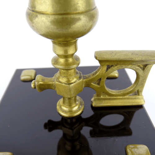 Jugendstil Kerzenhalter Glas Messing Secession Candle Holder Vienna Austria 1905 - Bild 6 von 9