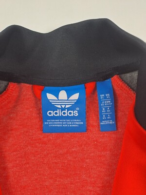 MANCHESTER UNITED adidas originals track jacket zip red