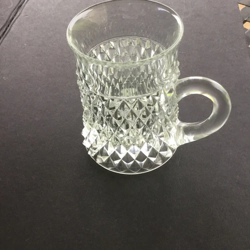 Indiana Glass Clear Diamond Point 10 ounce Tankard Mug