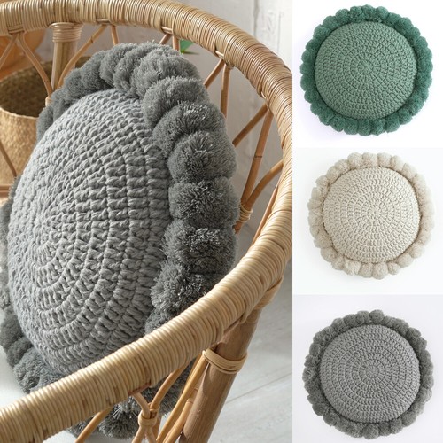 Round Seat Pad Cushion Chair Knit Waist Garden Sofa Bed Patio Floor Pillow Case - Bild 1 von 26