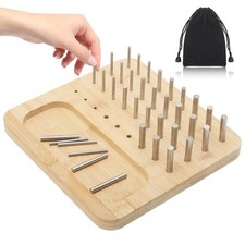 Bamboo Pegboard for Occupational Therapy - 36-Hole Board for Adults and Kids,...