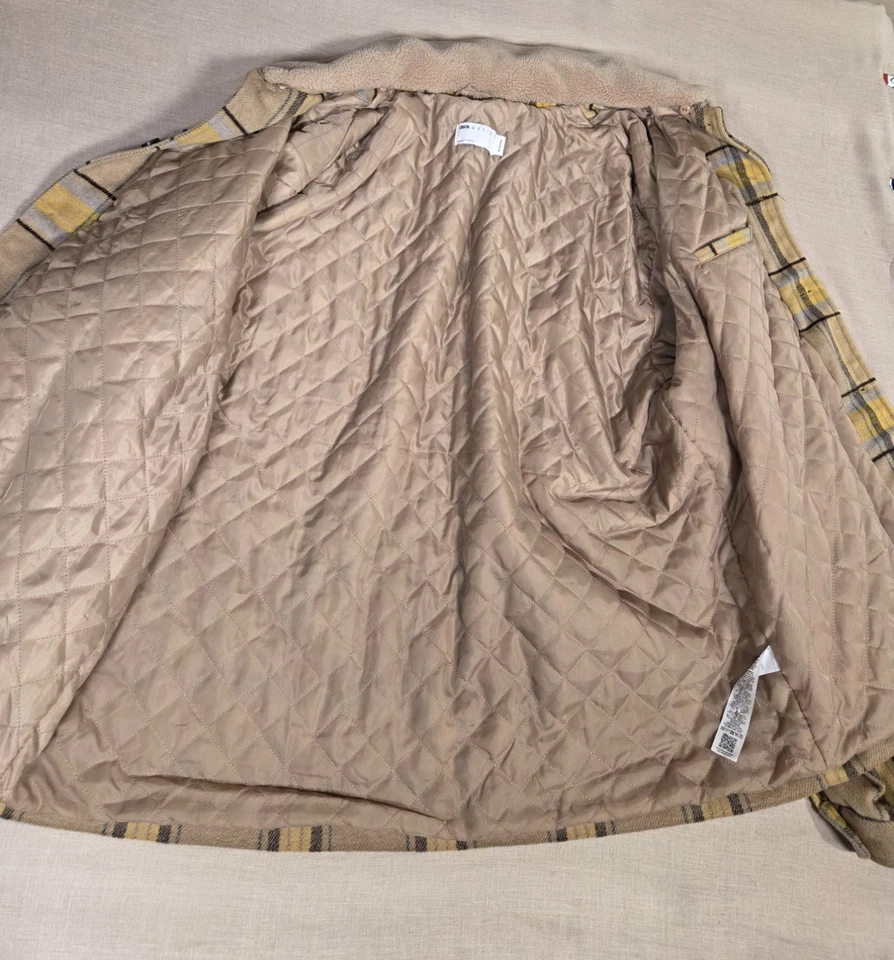 Chaqueta para hombre Asos Design mezcla de lana 6XL amarillo y crudo a cuadros nueva sin etiquetas Foto 4 de 4