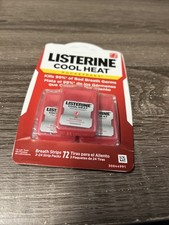 Listerine COOL HEAT PocketPaks Cinnamon Breath Strips 3 pack =72 strip total