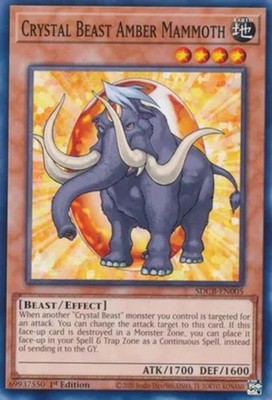 Yugioh! Crystal Beast Amber Mammoth - SDCB-EN005 - Common - 1st Edition Near Min